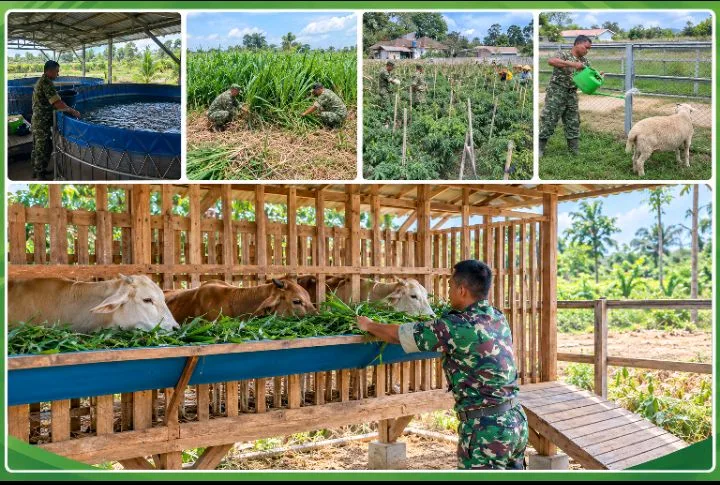 Kodim 0808/Blitar Perkuat Ketahanan Pangan melalui Sistem Pertanian Terpadu di Srengat