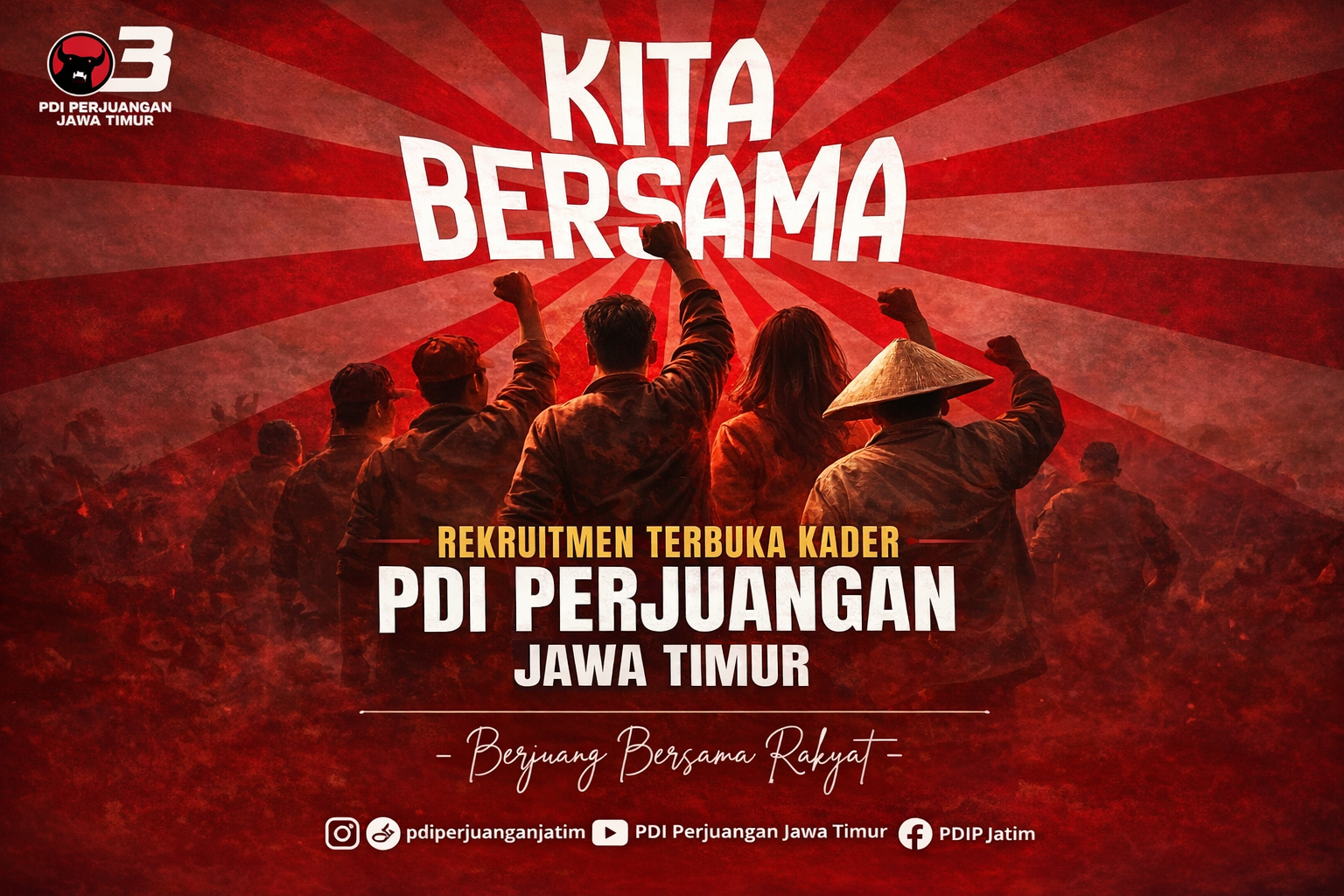 “Rekrutmen Terbuka PDIP Jatim – Ayo Jadi Bagian dari Partai yang Terbuka untuk Semua”