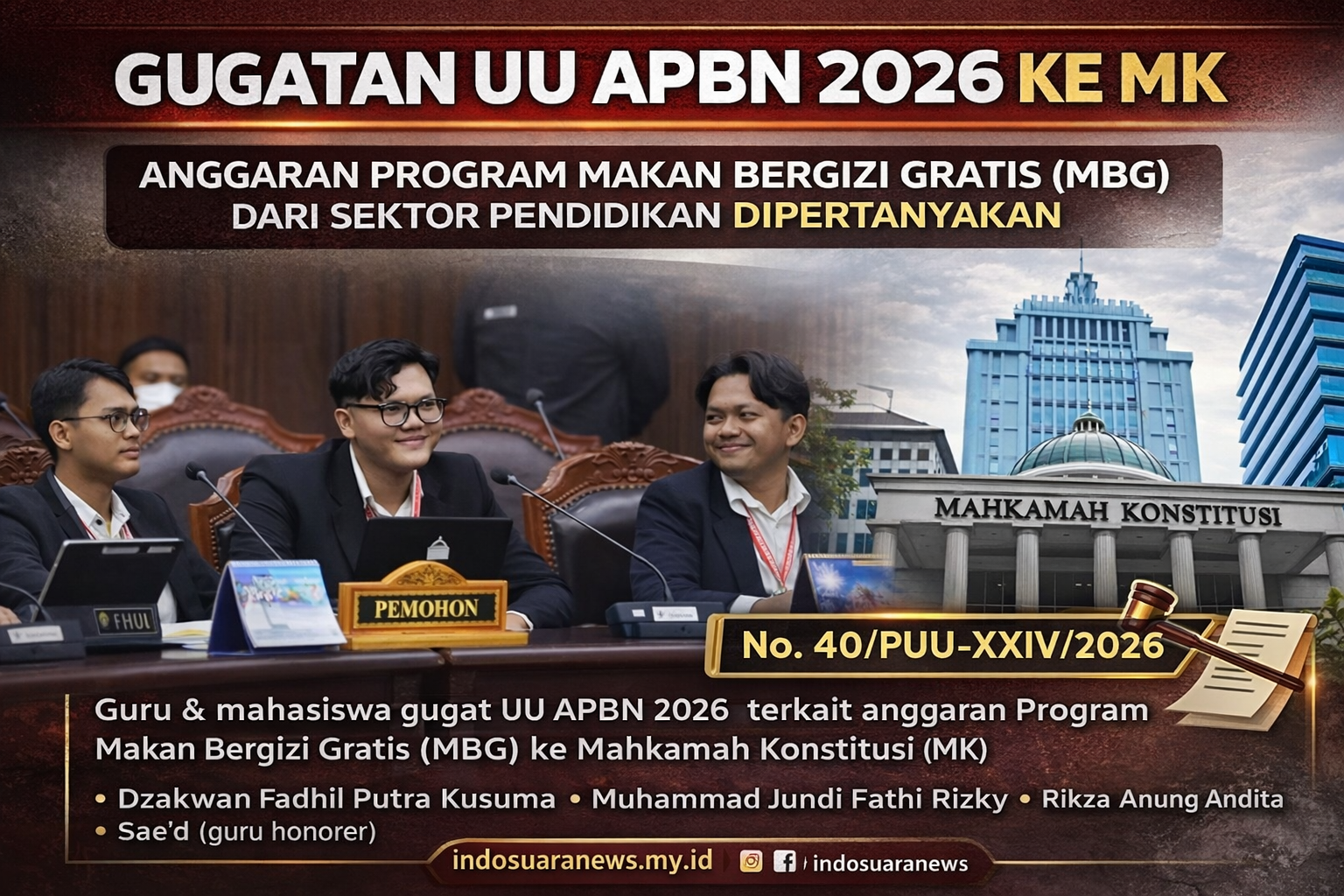Gugatan Anggaran MBG di Tengah Isu Penggunaan Dana Pendidikan, Akademisi Menanti Keputusan MK