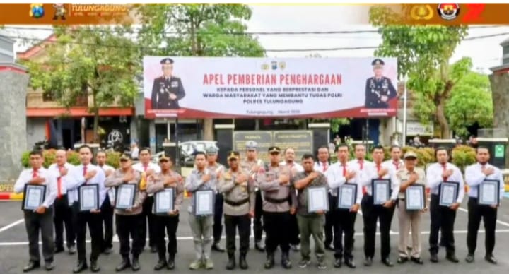 Polres Tulungagung Apresiasi Personal dan Masyarakat atas Kontribusi Kamtibmas