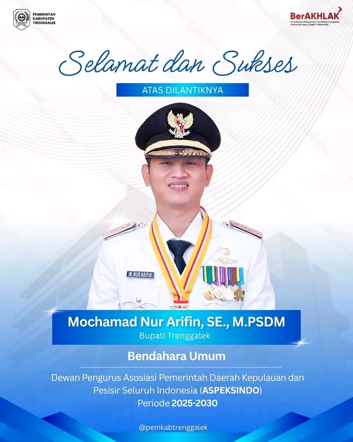 Bupati Trenggalek Mochamad Nur Arifin Resmi Jadi Bendahara Umum ASPEKSINDO 2025–2030