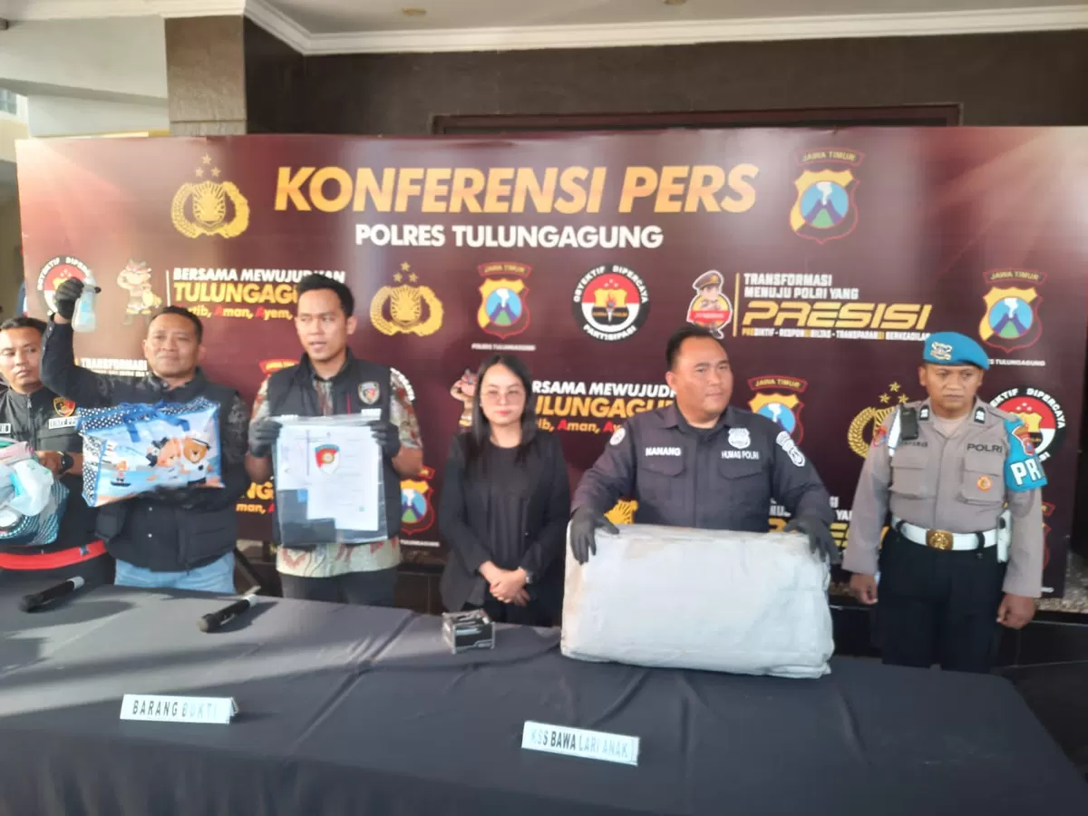 Balita 17 Bulan Diduga Diculik Tetangga Kos, Polres Tulungagung Tangkap Pelaku di Bus Tujuan Lampung