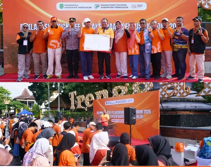 BPS Trenggalek Resmi Kick Off Sensus Ekonomi 2026, Libatkan 1.112 Petugas Pendataan