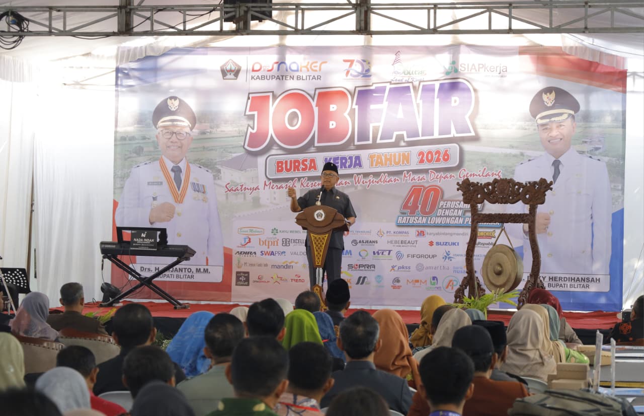 Job Fair 2026 Kabupaten Blitar Dibuka, Bupati Rijanto Dorong Perluasan Kesempatan Kerja dan Peningkatan SDM